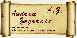 Andrea Zagorčić vizit kartica